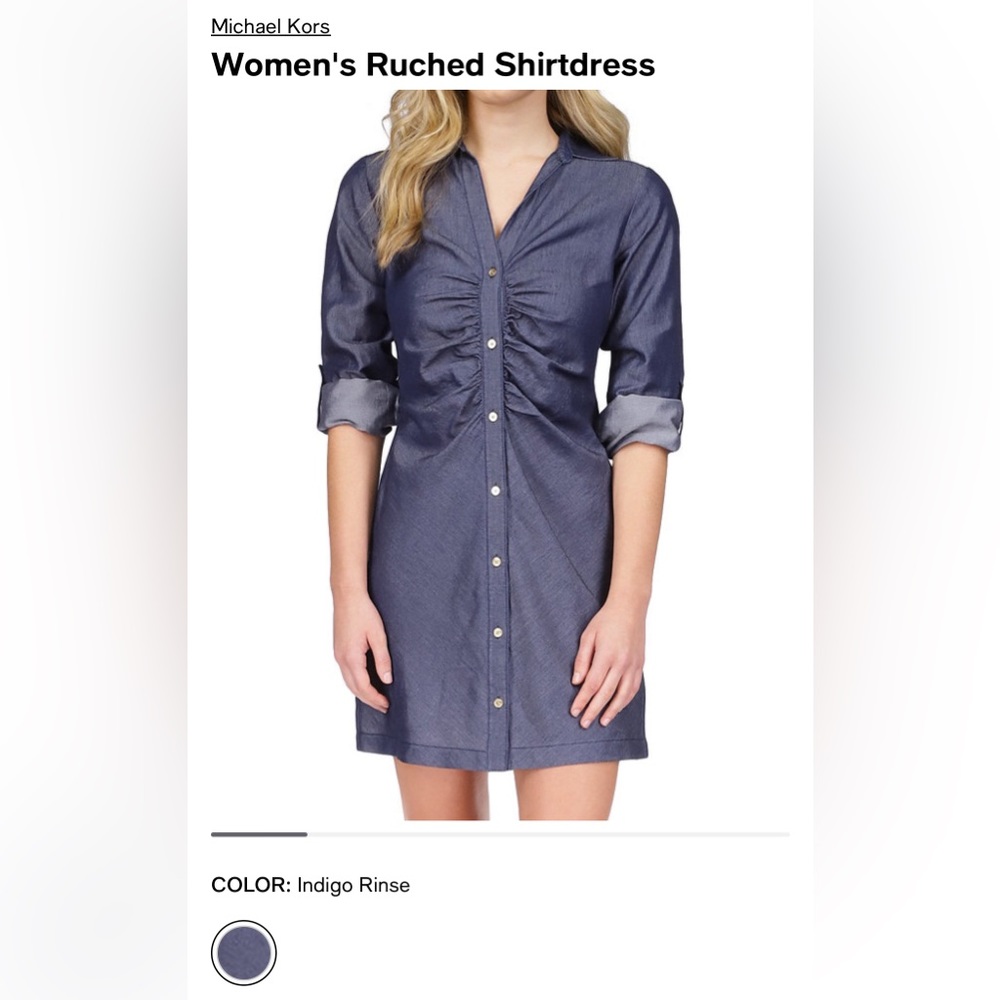 Women's Ruched Shirtdress size M